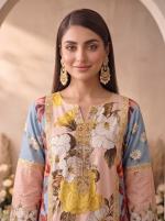 2 Piece Printed Baby Pink Suit – Article 2 Print Detail
