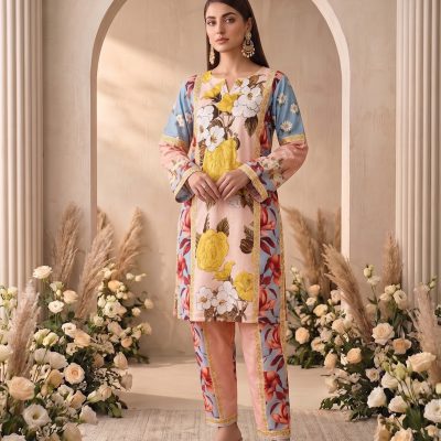 2 Piece Printed Baby Pink Suit Article 2