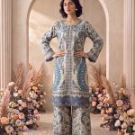 2 Piece Printed Beige Suit Article 16