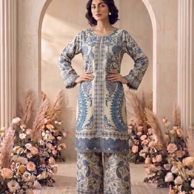 2 Piece Printed Beige Suit Article 16