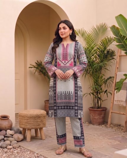 2 Piece Printed Grey Suit Article 11