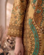 2 Piece Printed Mustard Suit – Article 3 Front View