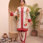 2 Piece Printed Beige Suit Article 21