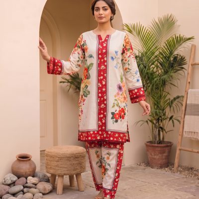 2 Piece Printed Beige Suit Article 21