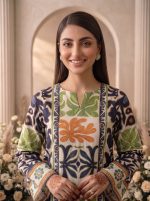 2 Piece Printed Off White Suit – Article 20 Front View