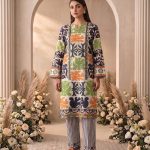 2 Piece Printed Off White Suit Article 20