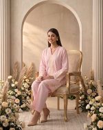 2 Piece Chikan Kari Baby Pink Suit – Article 5 Fabric Detail