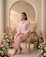 2 Piece Chikan Kari Baby Pink Suit – Article 5 Fabric Detail
