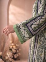 2 Piece Printed Green White Suit – Article 15 Print Detail