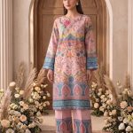 2 Piece Printed Light Pink Suit Article 17