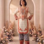 2 Piece Printed Off White Suit Article 13