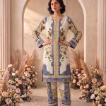 2 Piece Printed White Suit Article 18